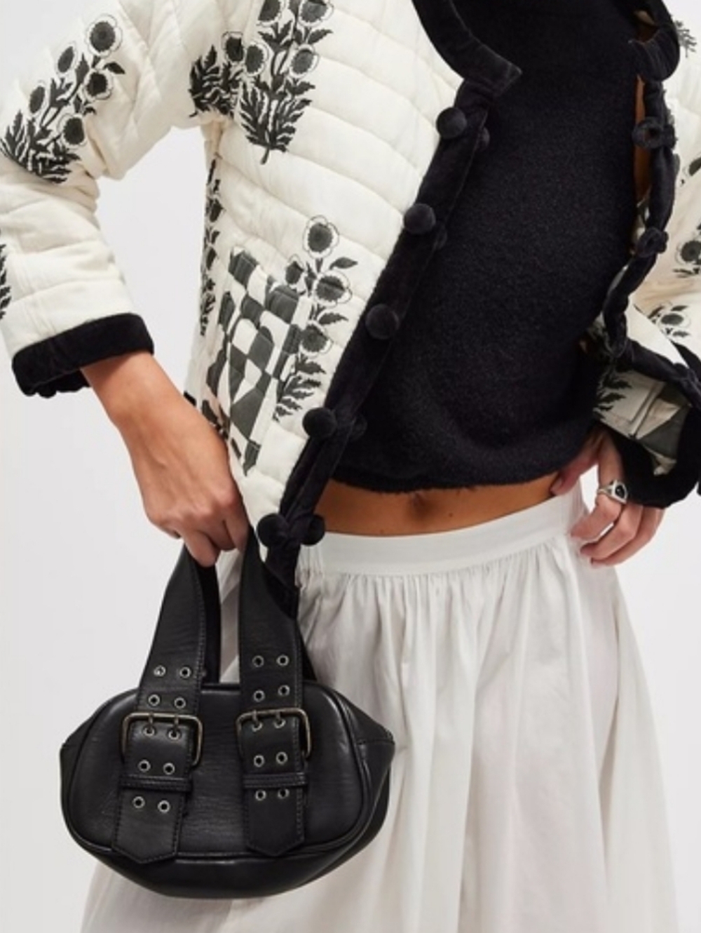 Nwt Free People Say Yes Bag in Black - Picture 7 of 15